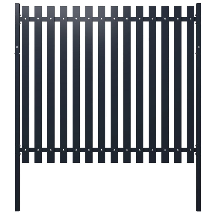 Panou De Gard Antracit 174,5 X 75 Cm Oțel Vopsit Electrostatic
