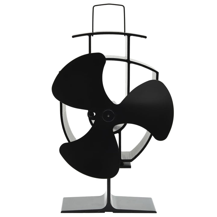 Ventilator De Sobă Cu Alimentare Termică, 4 Palete, Negru