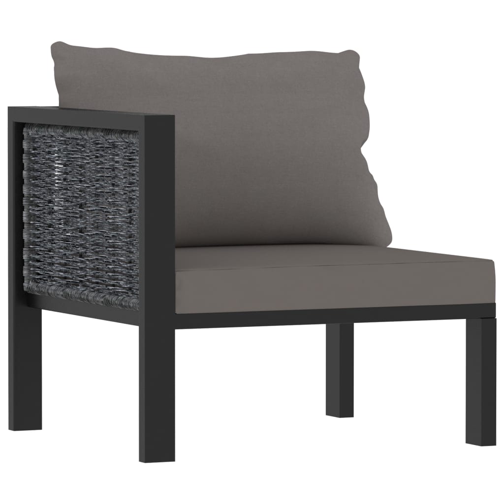 Set Mobilier De Grădină Cu Perne, 7 Piese, Antracit, Poliratan