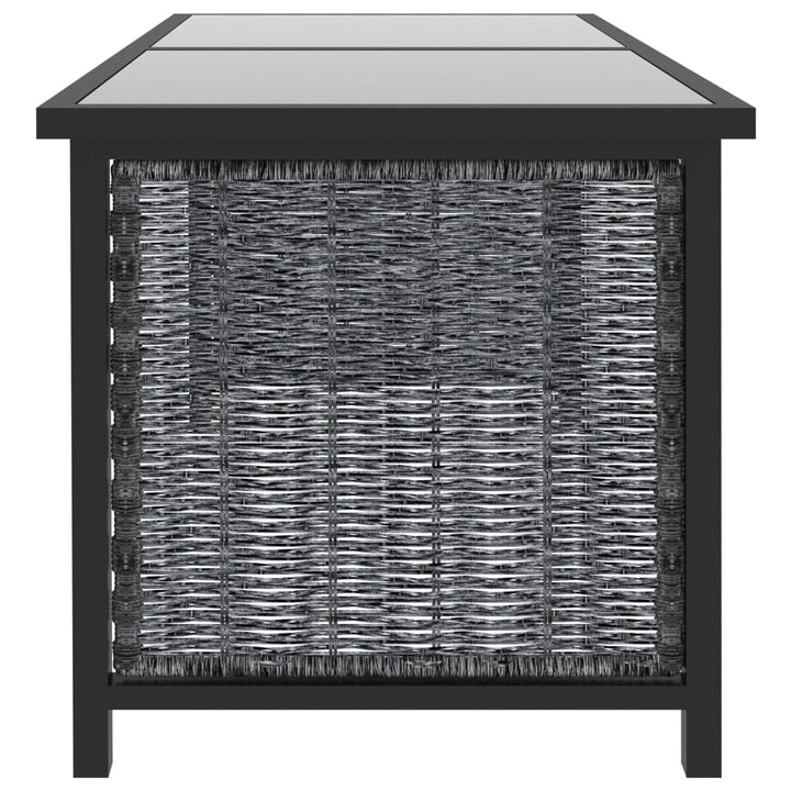 Set Mobilier De Grădină Cu Perne, 9 Piese, Antracit, Poliratan