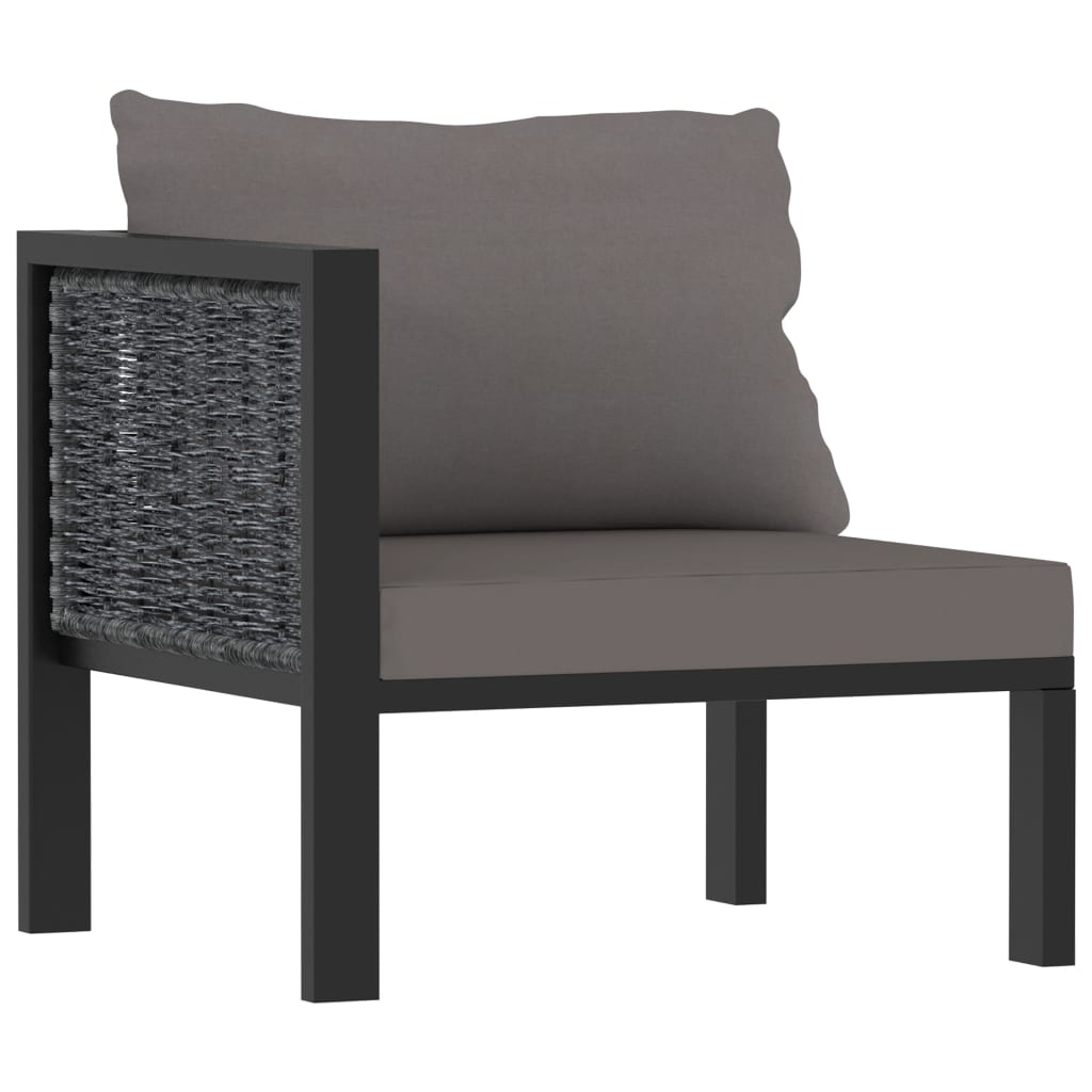 Set Mobilier De Grădină Cu Perne, 9 Piese, Antracit, Poliratan