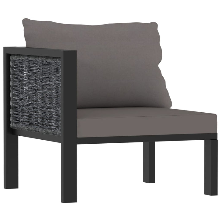 Set Mobilier De Grădină Cu Perne, 9 Piese, Antracit, Poliratan