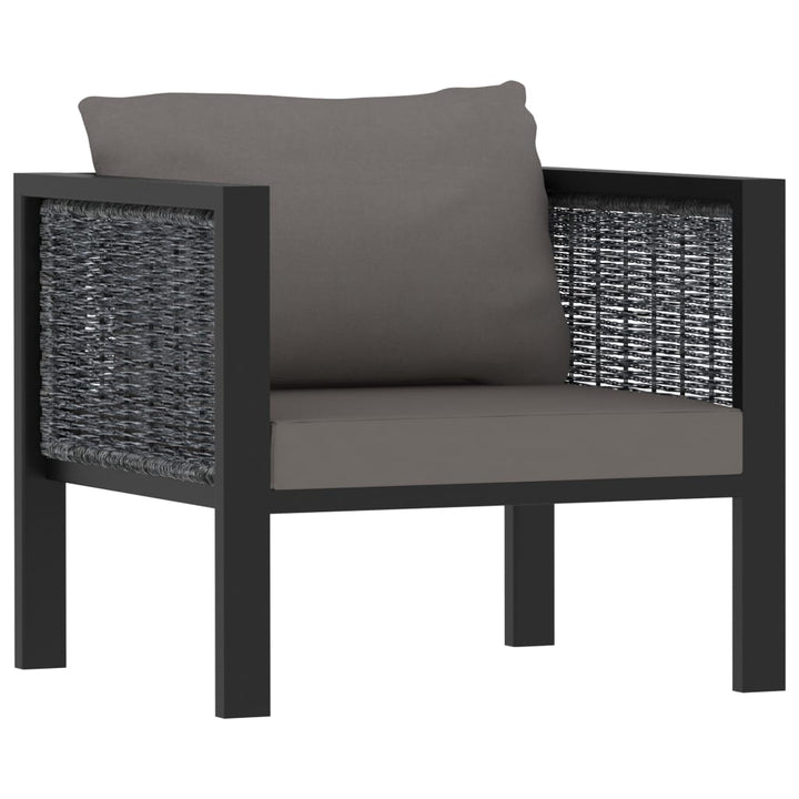 Set Mobilier De Grădină Cu Perne, 8 Piese, Antracit, Poliratan