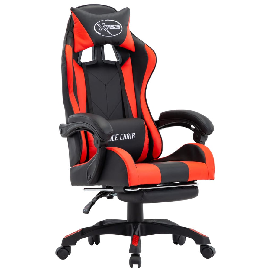 Scaun De Racing Suport Picioare, , Piele Ecologică