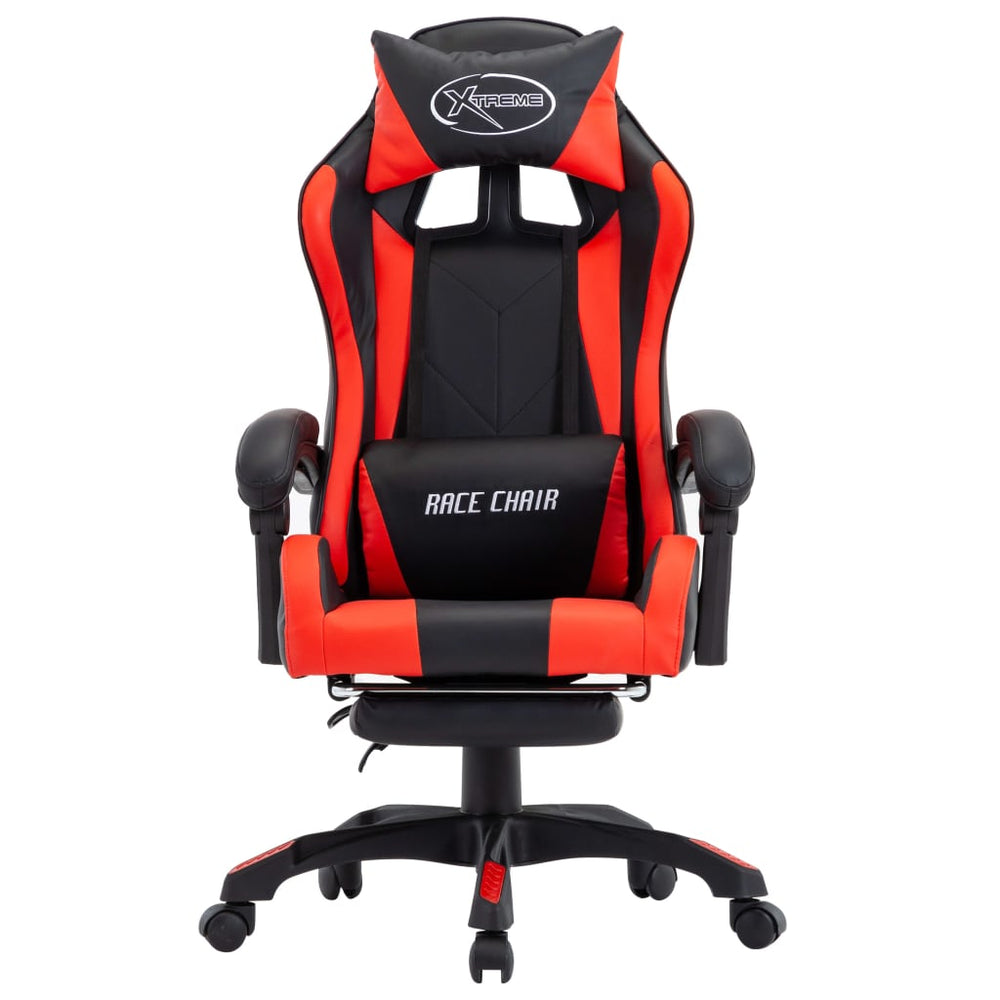 Scaun De Racing Suport Picioare, , Piele Ecologică