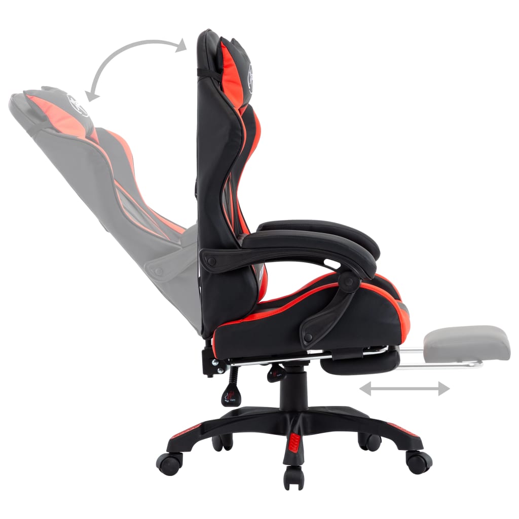 Scaun De Racing Suport Picioare, , Piele Ecologică