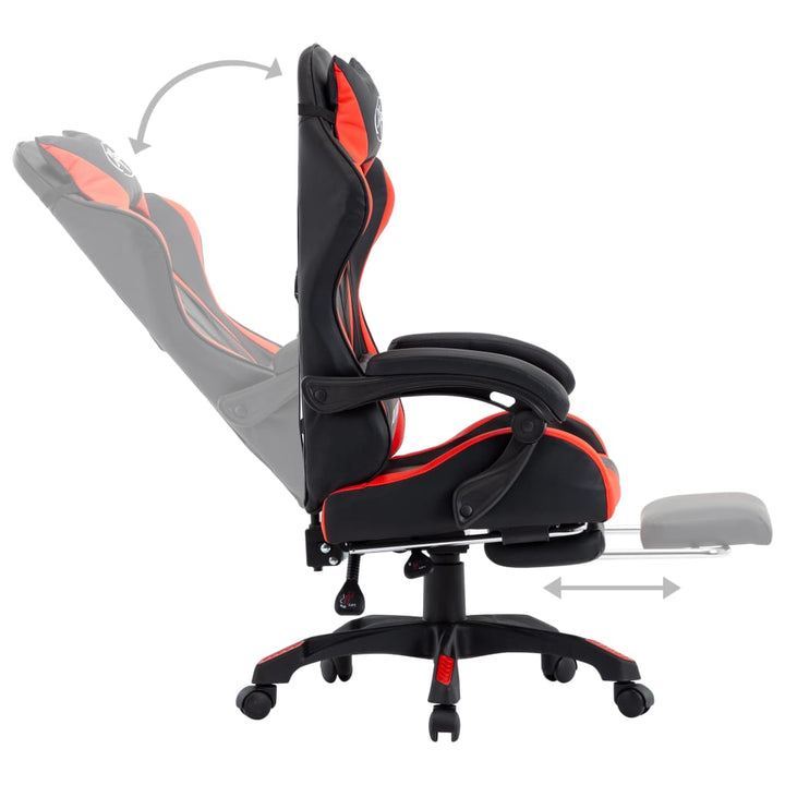 Scaun De Racing Suport Picioare, , Piele Ecologică