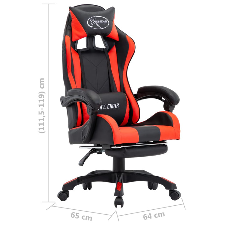Scaun De Racing Suport Picioare, , Piele Ecologică