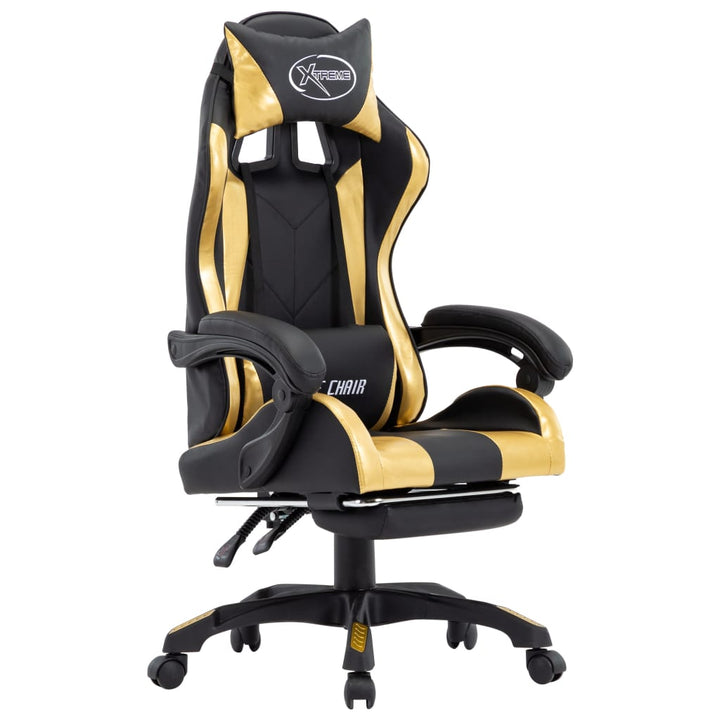 Scaun De Racing Suport Picioare, , Piele Ecologică
