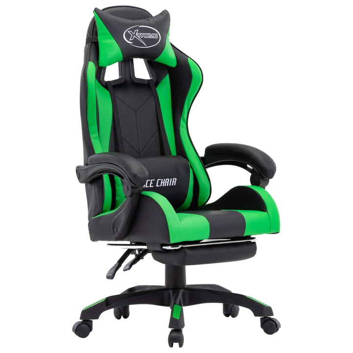 Scaun De Racing Suport Picioare, , Piele Ecologică