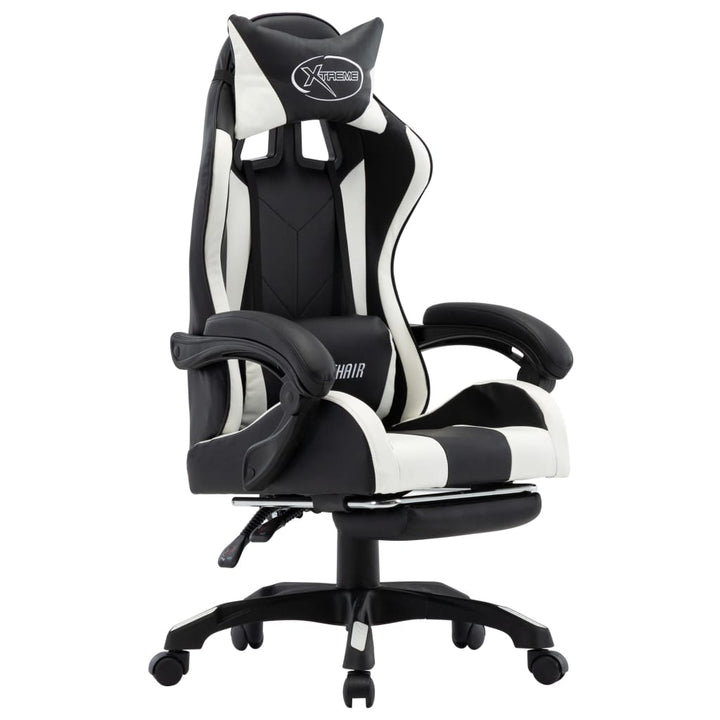 Scaun De Racing Suport Picioare, , Piele Ecologică