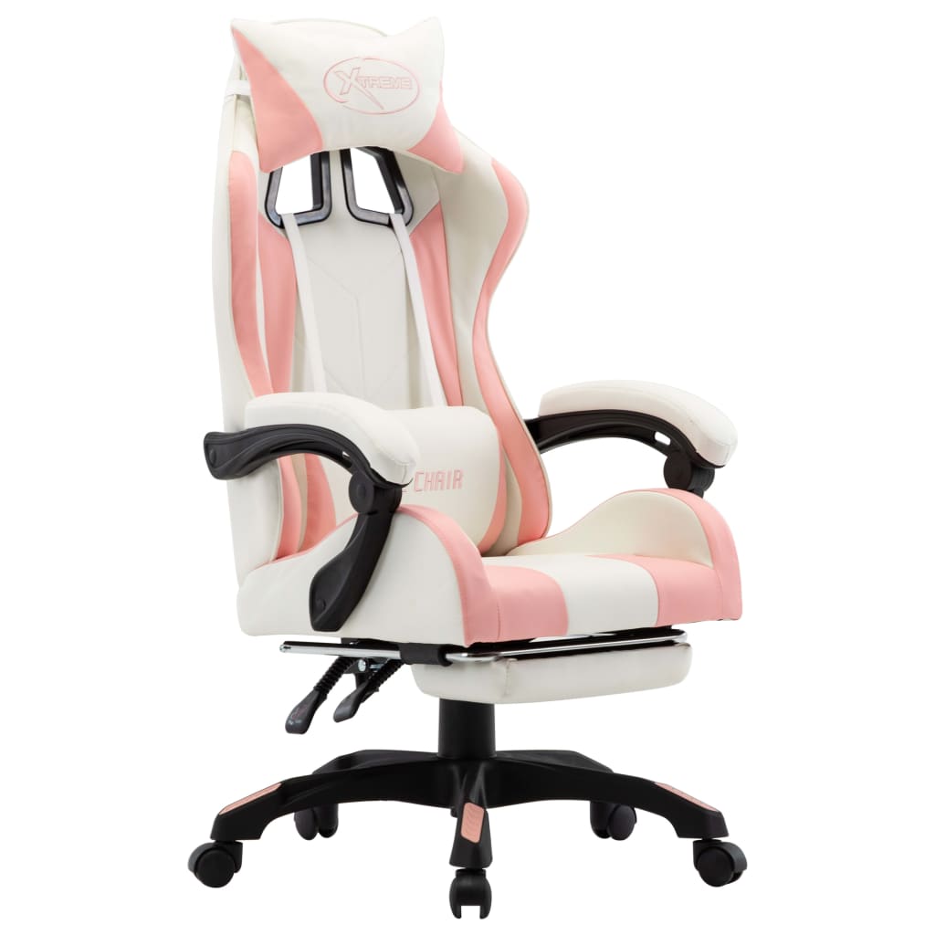 Scaun De Racing Suport Picioare, , Piele Ecologică