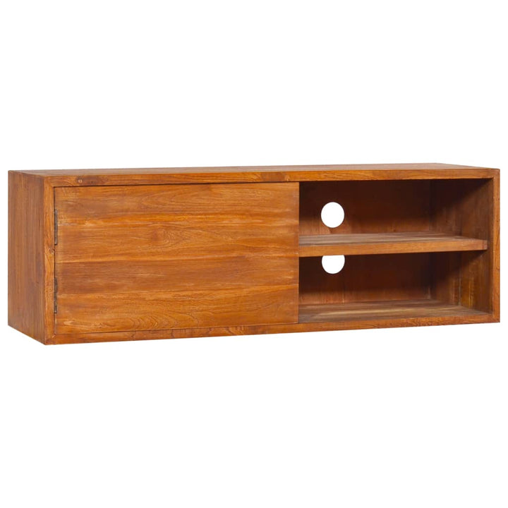 Dulap Tv Montat Pe Perete, 135 X 30 X , Lemn Masiv De Tec