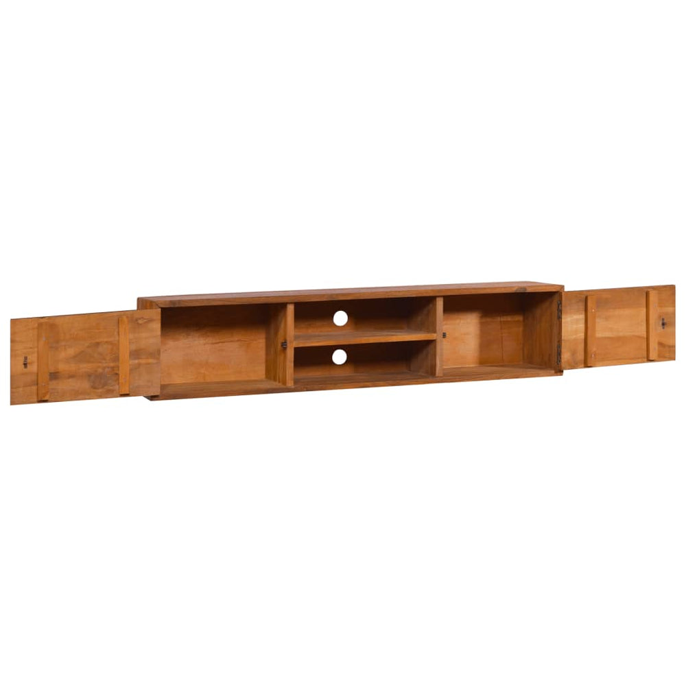 Dulap Tv Montat Pe Perete, 135 X 30 X , Lemn Masiv De Tec