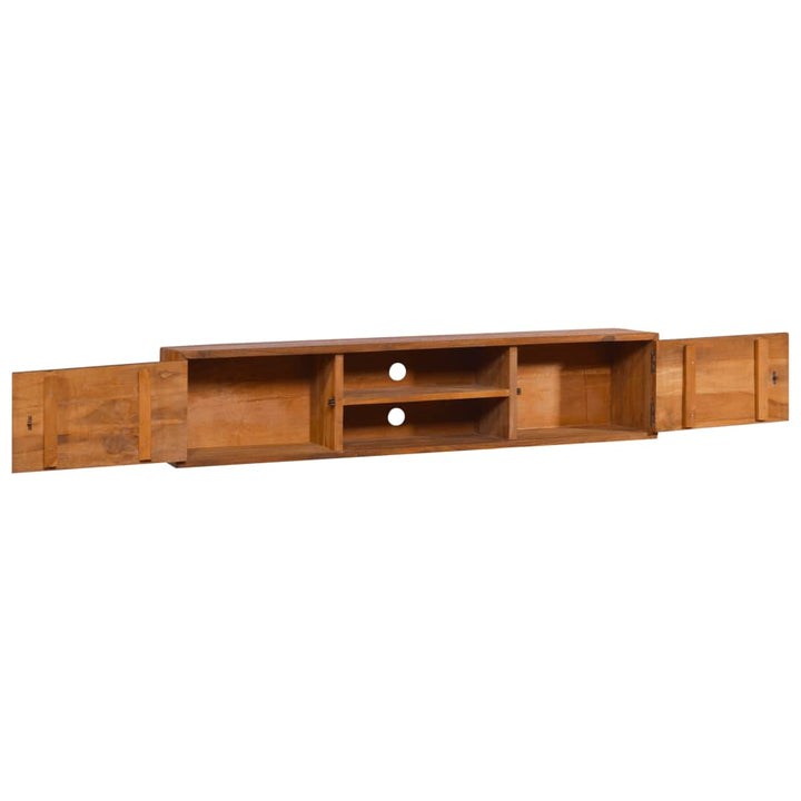 Dulap Tv Montat Pe Perete, 135 X 30 X , Lemn Masiv De Tec