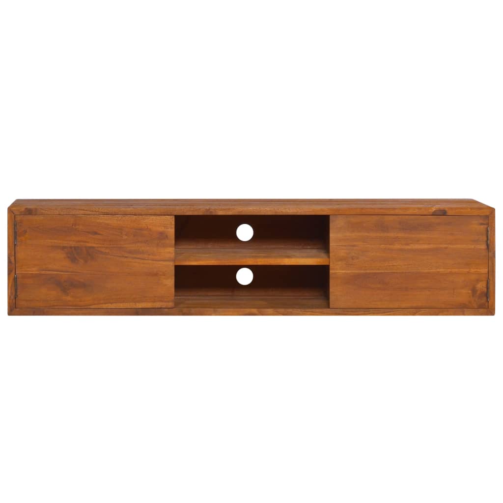 Dulap Tv Montat Pe Perete, 135 X 30 X , Lemn Masiv De Tec