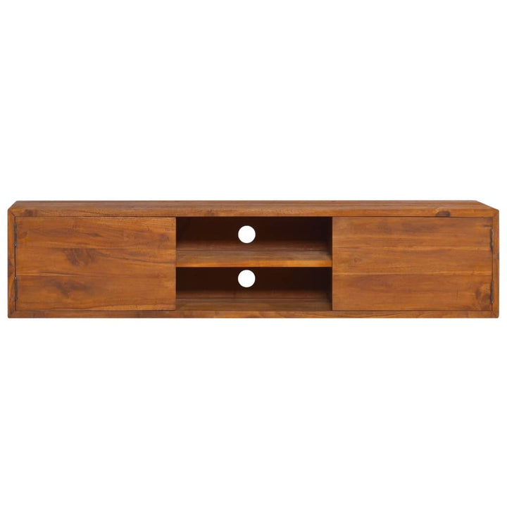 Dulap Tv Montat Pe Perete, 135 X 30 X , Lemn Masiv De Tec
