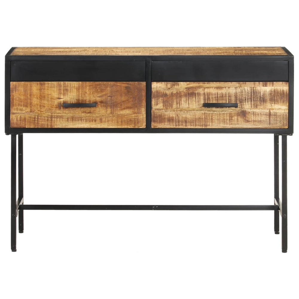 Masă Consolă, 110X35X75 Cm, Lemn De Mango Nefinisat