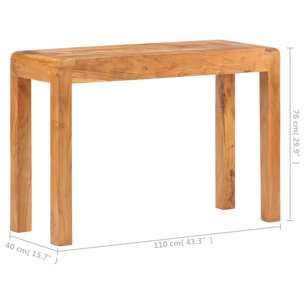 Masă Consolă, 110X40X76Cm Lemn Masiv Acaciacu Finisaj Tip Miere