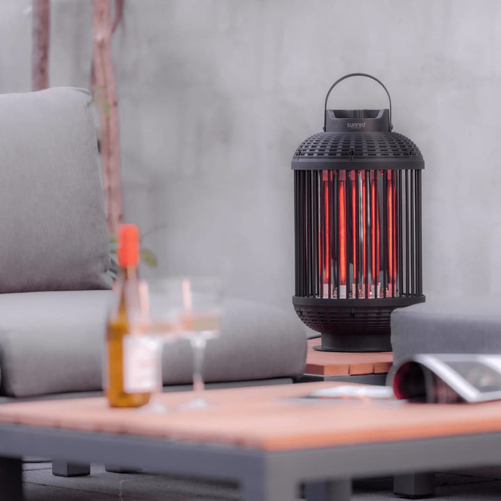 Sunred Încălzitor De Masă Indox, 1200 W, Halogen, Negru
