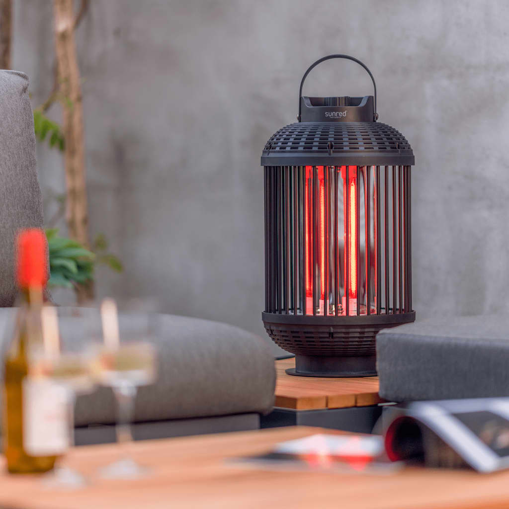 Sunred Încălzitor De Masă Indox, 1200 W, Halogen, Negru