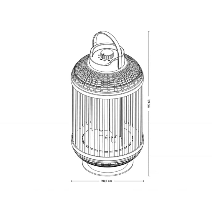 Sunred Încălzitor De Masă Indox, 1200 W, Halogen, Negru