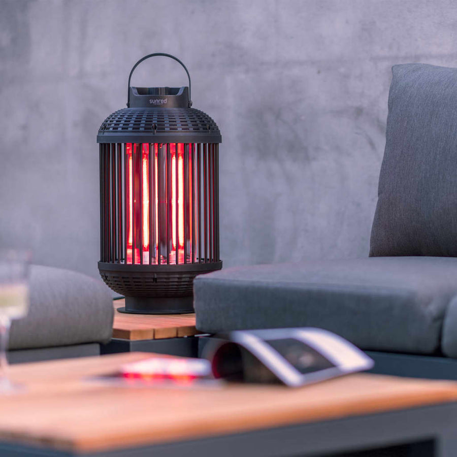 Sunred Încălzitor De Masă Indox, 1200 W, Halogen, Negru