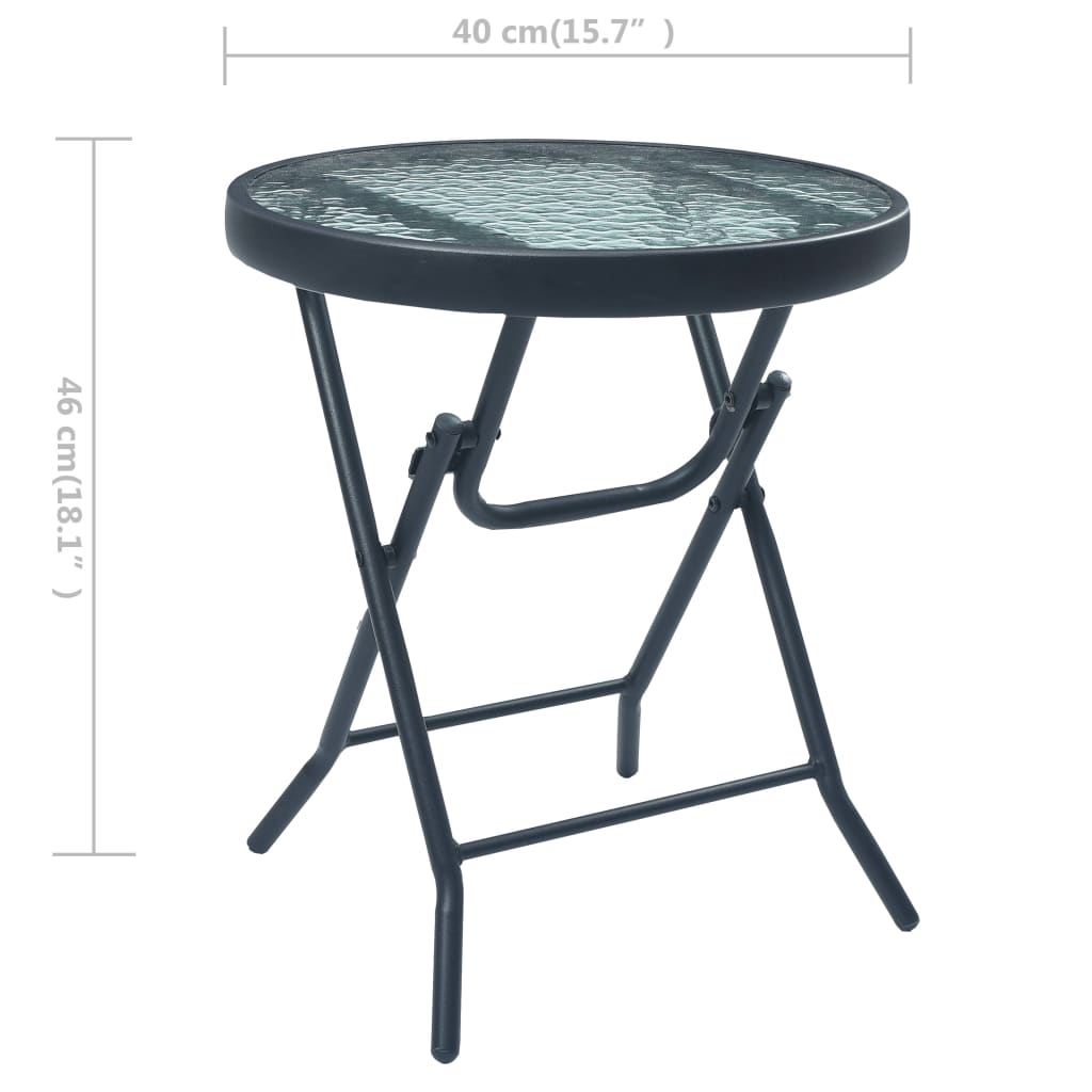 Set Mobilier Bistro, 3 Piese, , Oțel