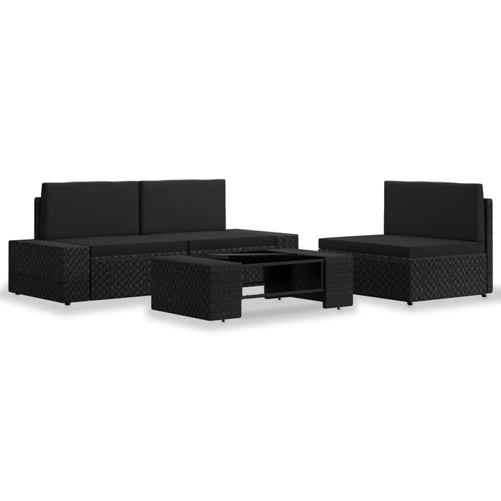 Set Mobilier De Grădină, 4 Piese, , Poliratan