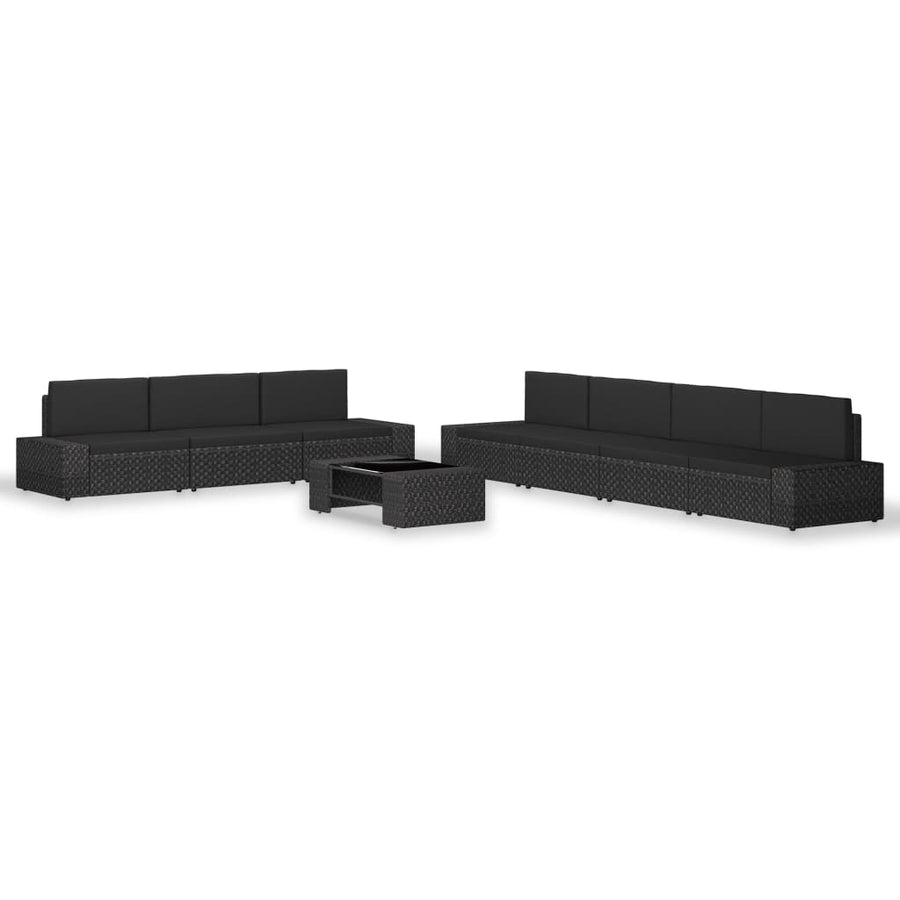 Set Mobilier De Grădină, 8 Piese, , Poliratan