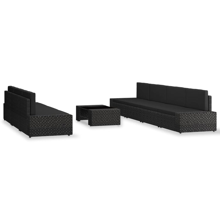 Set Mobilier De Grădină, 8 Piese, , Poliratan