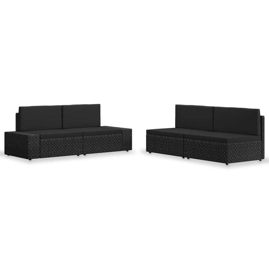 Set Mobilier De Grădină, 4 Piese, , Poliratan