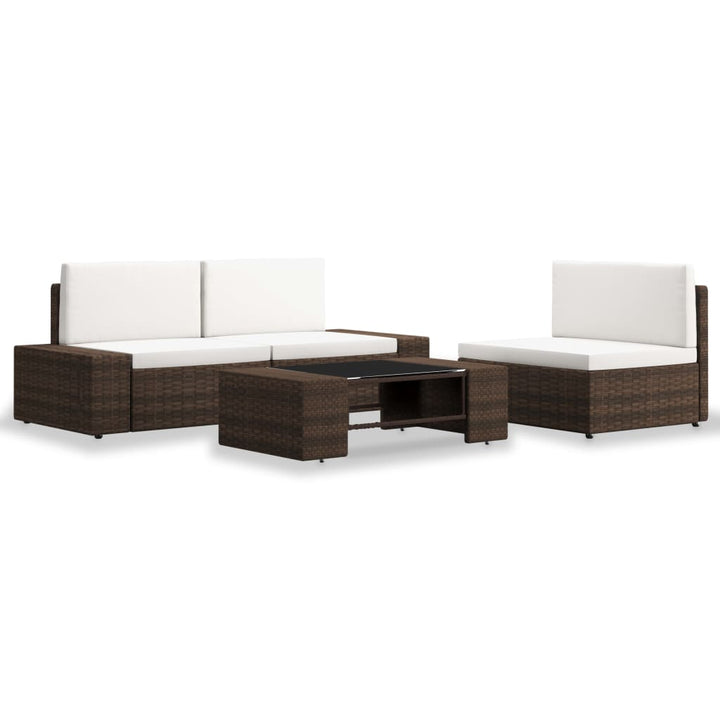 Set Mobilier De Grădină, 4 Piese, , Poliratan