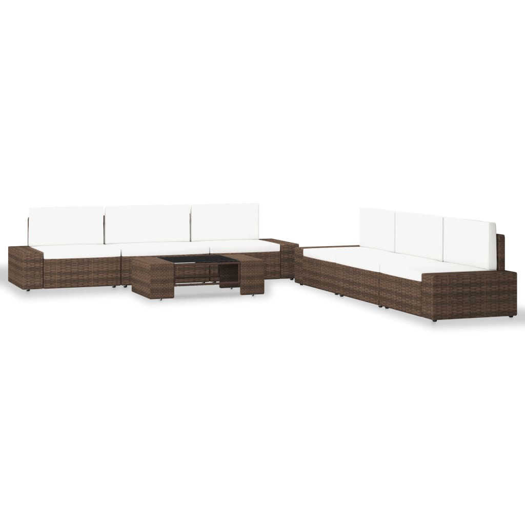 Set Mobilier De Grădină, 7 Piese, , Poliratan