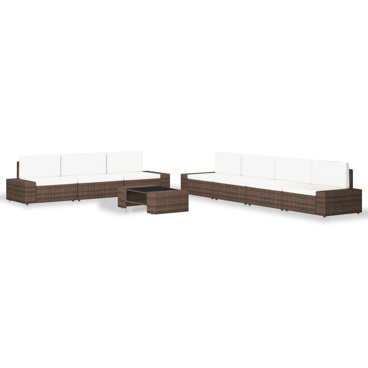 Set Mobilier De Grădină, 8 Piese, , Poliratan