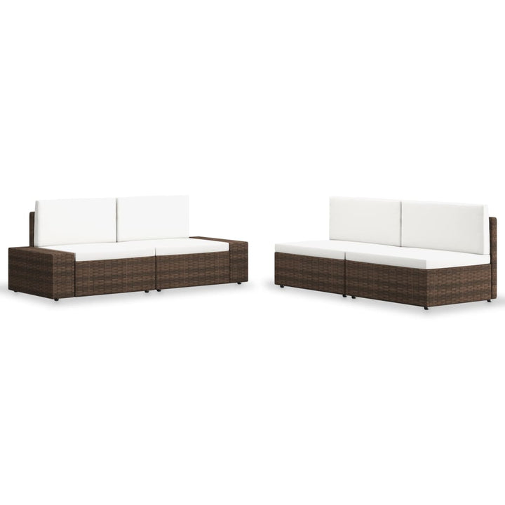 Set Mobilier De Grădină, 4 Piese, , Poliratan