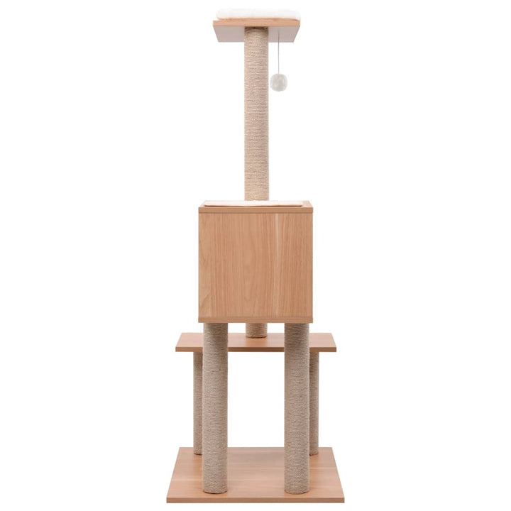 Ansamblu Pentru Pisici, Covoraș De Zgâriere Din Sisal, 129 Cm