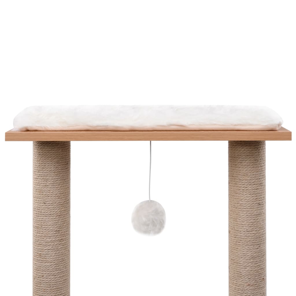Ansamblu Pentru Pisici, Covoraș De Zgâriere Din Sisal, 129 Cm