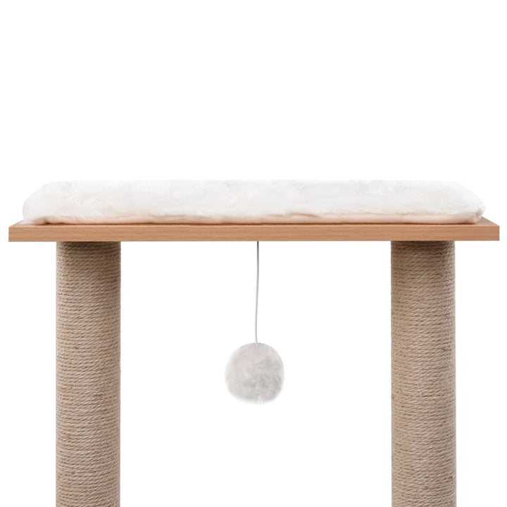 Ansamblu Pentru Pisici, Covoraș De Zgâriere Din Sisal, 129 Cm