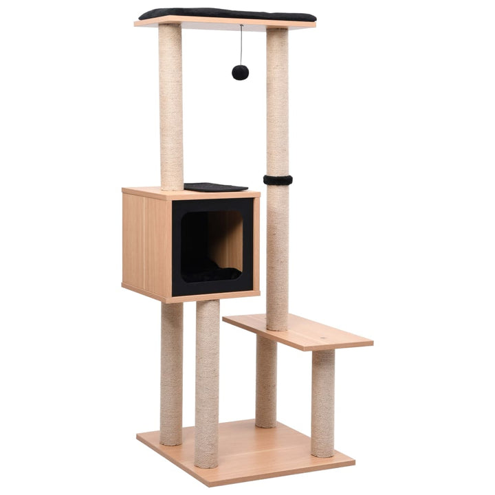 Ansamblu Pentru Pisici, Covoraș De Zgâriere Din Sisal, 129 Cm