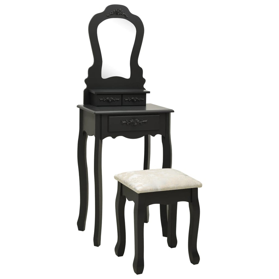 Set Masă De Toaletă Cu Taburet 50X59X136 Cm Paulownia