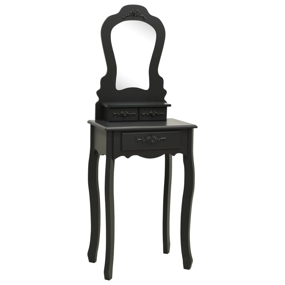 Set Masă De Toaletă Cu Taburet 50X59X136 Cm Paulownia