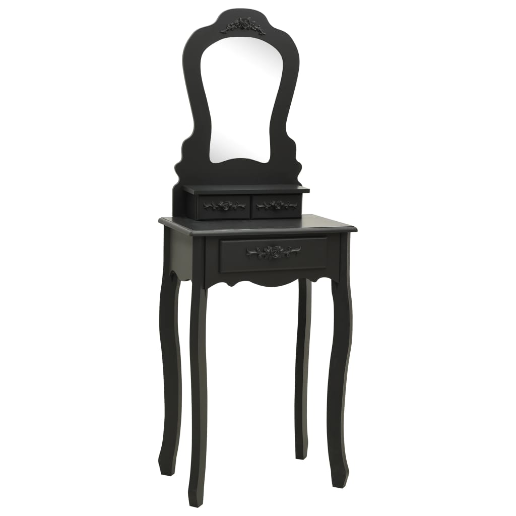 Set Masă De Toaletă Cu Taburet 50X59X136 Cm Paulownia
