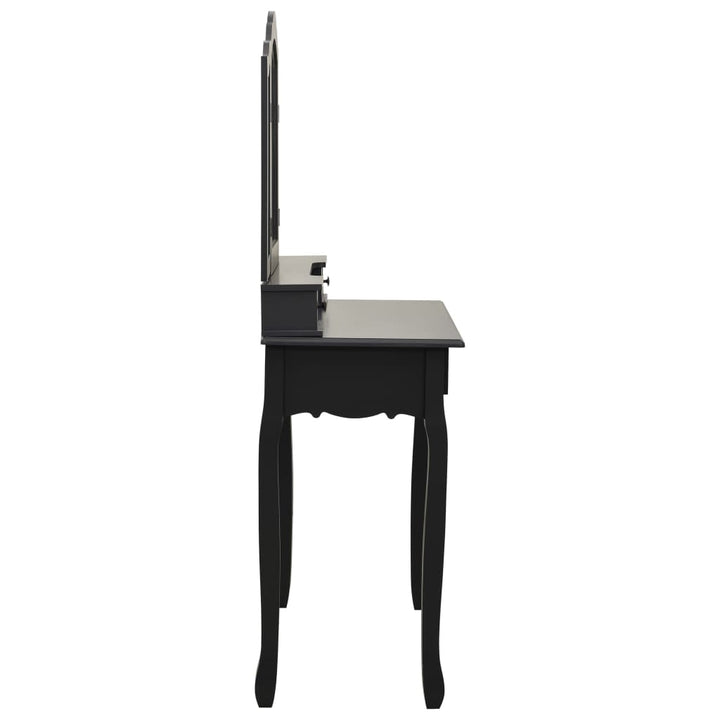 Set Masă Toaletă Cu Taburet 80X69X141 Cm Lemn Paulownia