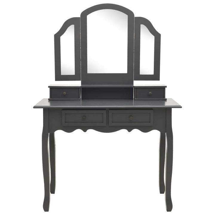 Set Masă De Toaletă Cu Taburet 100X40X146 Cm Lemn Paulownia
