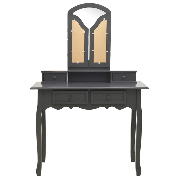 Set Masă De Toaletă Cu Taburet 100X40X146 Cm Lemn Paulownia