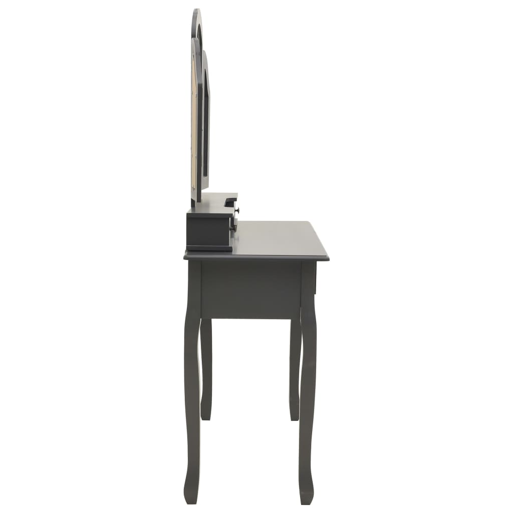 Set Masă De Toaletă Cu Taburet 100X40X146 Cm Lemn Paulownia