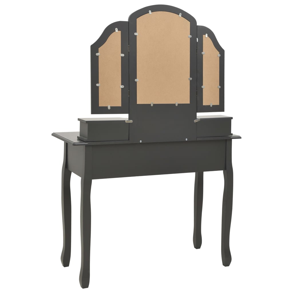 Set Masă De Toaletă Cu Taburet 100X40X146 Cm Lemn Paulownia