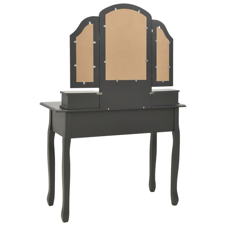 Set Masă De Toaletă Cu Taburet 100X40X146 Cm Lemn Paulownia