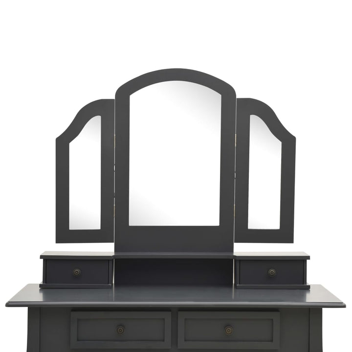 Set Masă De Toaletă Cu Taburet 100X40X146 Cm Lemn Paulownia